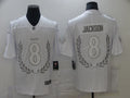 Men’s Baltimore Ravens Lamar Jackson #8 White Jersey