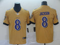 Men’s Baltimore Ravens Lamar Jackson #8 Yellow Inverted Legend Jersey