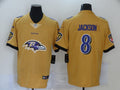 Men’s Baltimore Ravens Lamar Jackson #8 Yellow Jersey