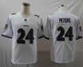 Men’s Baltimore Ravens Marcus Peters #24 White Jersey