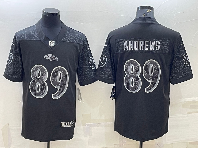 Men’s Baltimore Ravens Mark Andrews #89 Black RFLCTV Limited Jersey