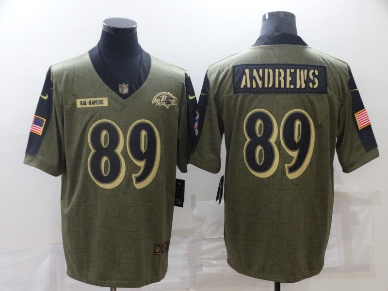 Men’s Baltimore Ravens Mark Andrews #89 Brown Jersey