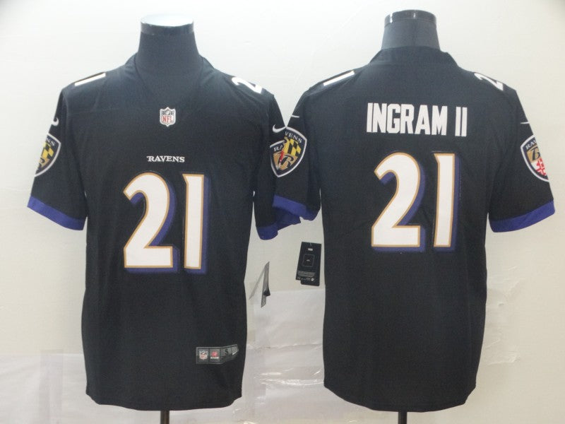 Men’s Baltimore Ravens Mark Ingram II #21 Black Jersey