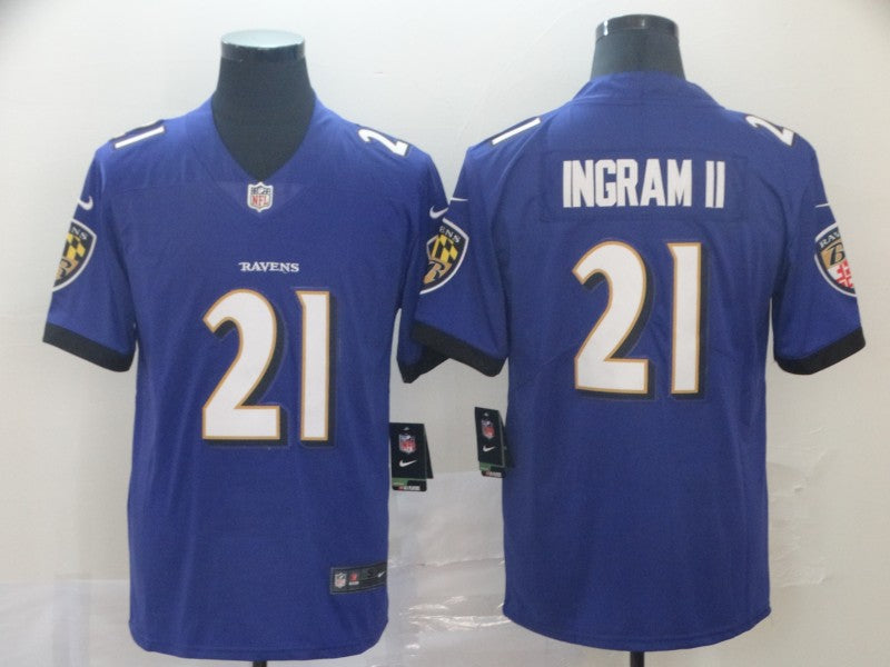 Men’s Baltimore Ravens Mark Ingram II #21 Purple Jersey