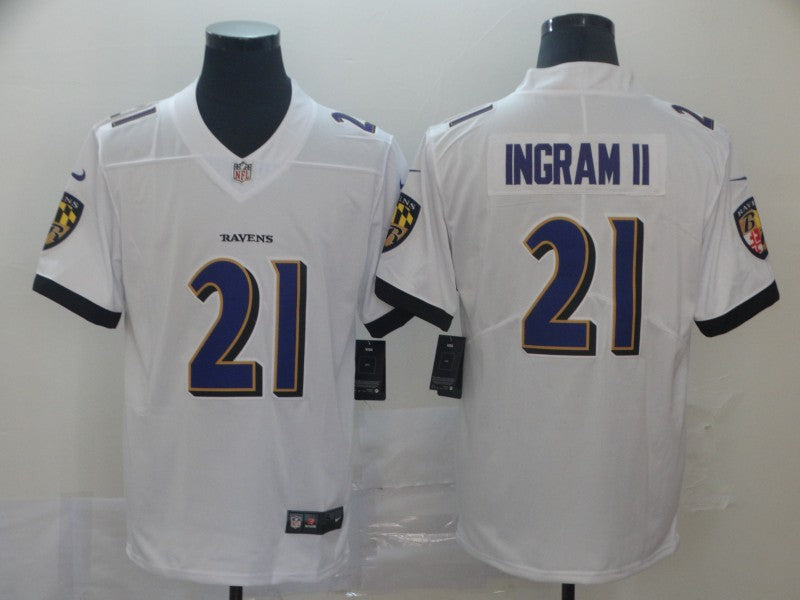 Men’s Baltimore Ravens Mark Ingram II #21 White Jersey