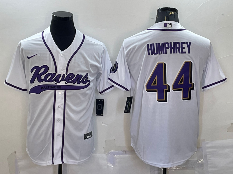 Men’s Baltimore Ravens Marlon Humphrey #44 White Jersey Joint Edition