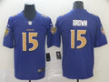 Men’s Baltimore Ravens Marquise Brown #15 Purple Jersey