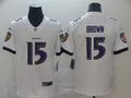 Men’s Baltimore Ravens Marquise Brown #15 White Jersey