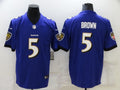Men’s Baltimore Ravens Marquise Brown #5 Purple Jersey