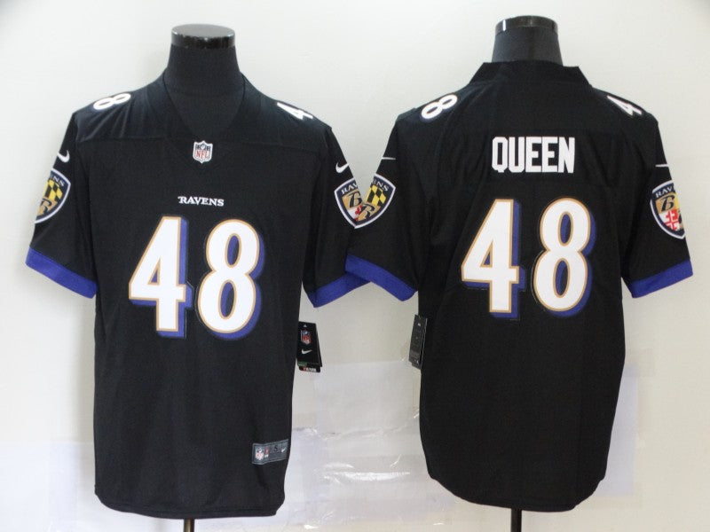 Men’s Baltimore Ravens Patrick Queen #48 Black Jersey
