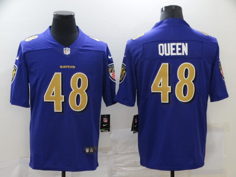 Men’s Baltimore Ravens Patrick Queen #48 Purple Jersey