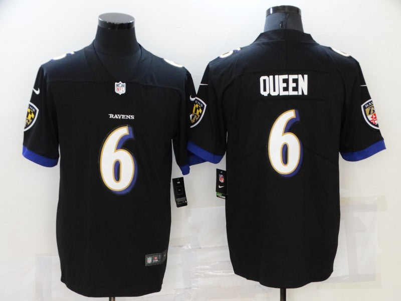 Men’s Baltimore Ravens Patrick Queen #6 Black Jersey