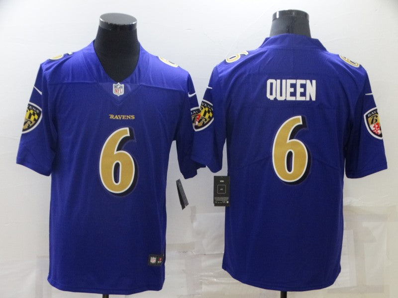 Men’s Baltimore Ravens Patrick Queen #6 Purple Jersey