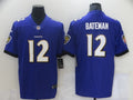 Men’s Baltimore Ravens Rashod Bateman #12 Purple Jersey