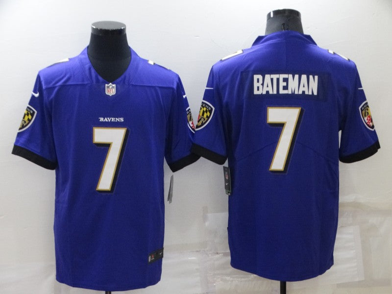 Men’s Baltimore Ravens Rashod Bateman #7 Purple Jersey