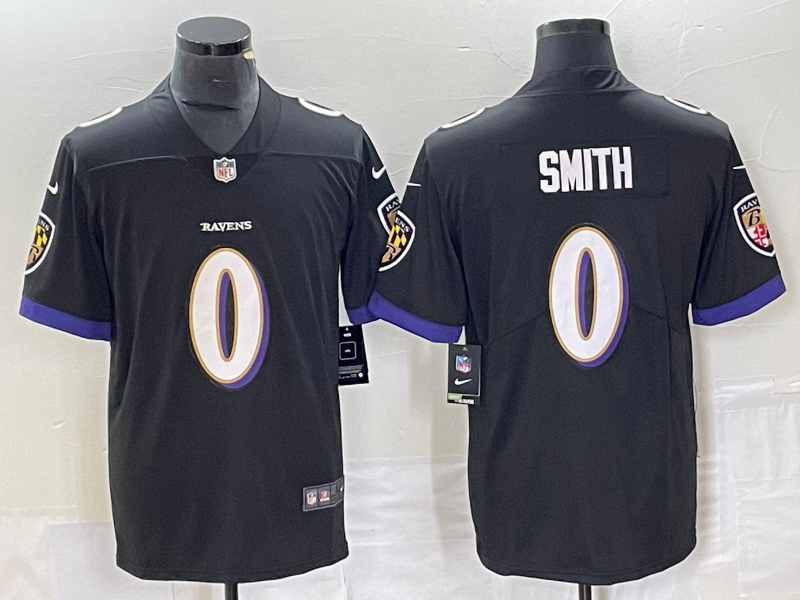 Men’s Baltimore Ravens Roquan Smith #0 Black Team Jersey