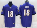 Men’s Baltimore Ravens Roquan Smith #18 Purple Jersey