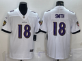 Men’s Baltimore Ravens Roquan Smith #18 White Jersey
