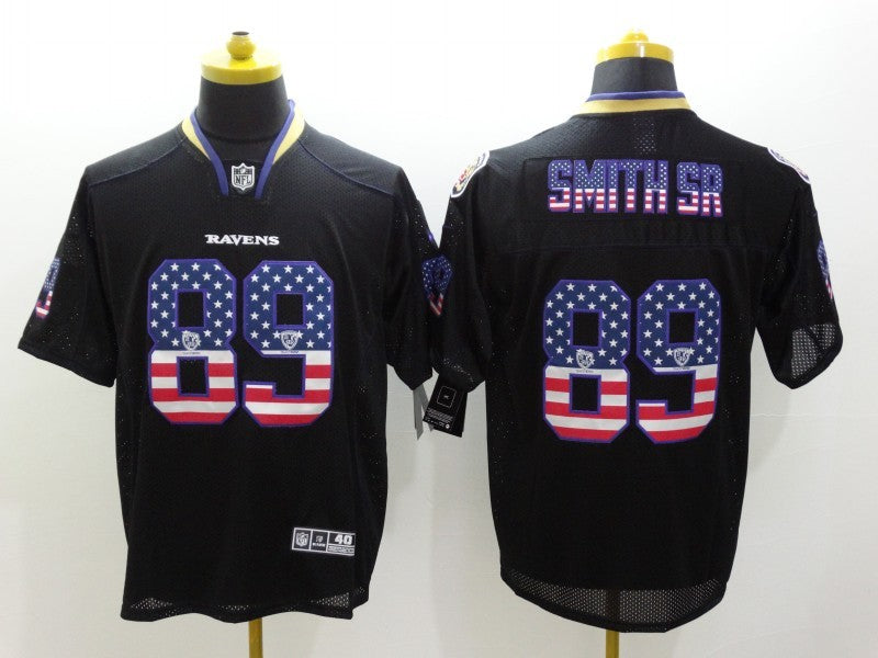 Men’s Baltimore Ravens Steve Smith Sr #89 Black Jersey