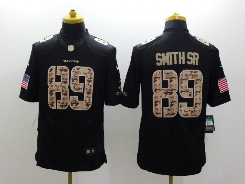 Men’s Baltimore Ravens Steve Smith Sr #89 Black Jersey