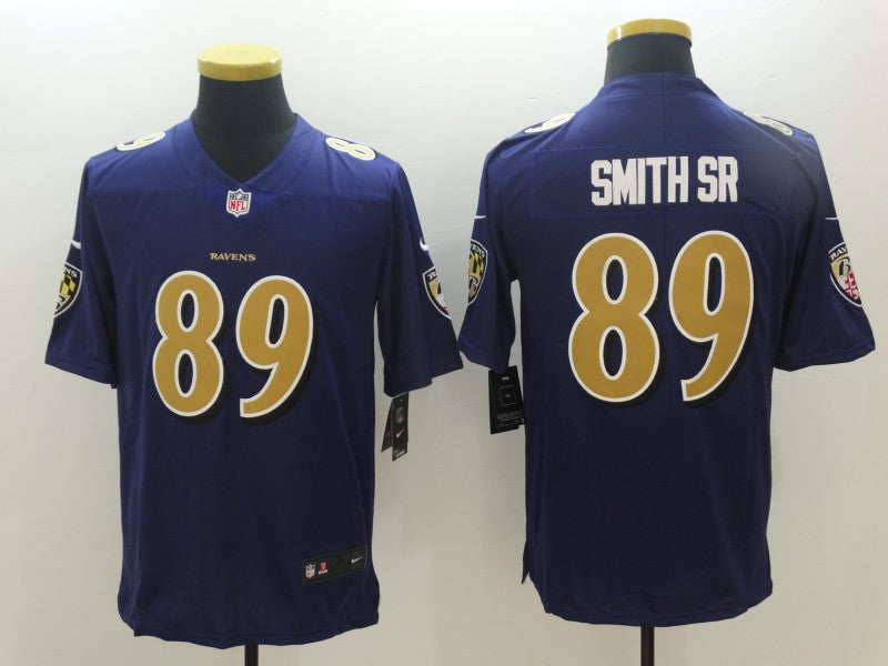 Men’s Baltimore Ravens Steve Smith Sr #89 Purple Jersey