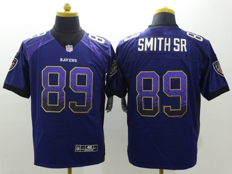 Men’s Baltimore Ravens Steve Smith Sr #89 Purple Jersey