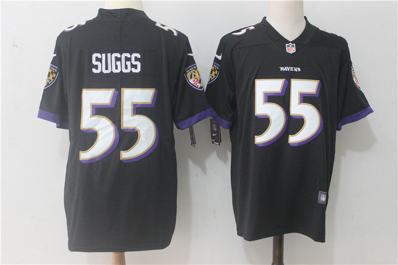 Men’s Baltimore Ravens Terrell Suggs #55 Black Jersey