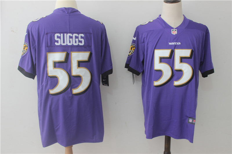 Men’s Baltimore Ravens Terrell Suggs #55 Purple Jersey