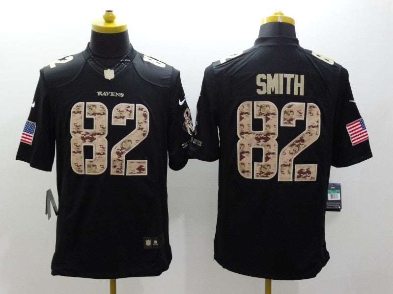Men’s Baltimore Ravens Torrey Smith #82 Black Jersey