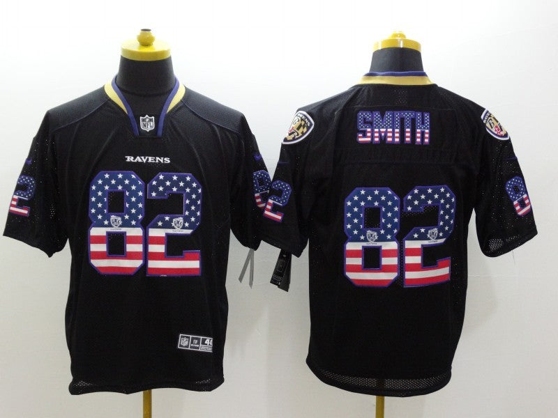 Men’s Baltimore Ravens Torrey Smith #82 Black Jersey