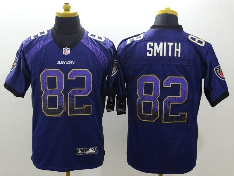 Men’s Baltimore Ravens Torrey Smith #82 Purple Jersey