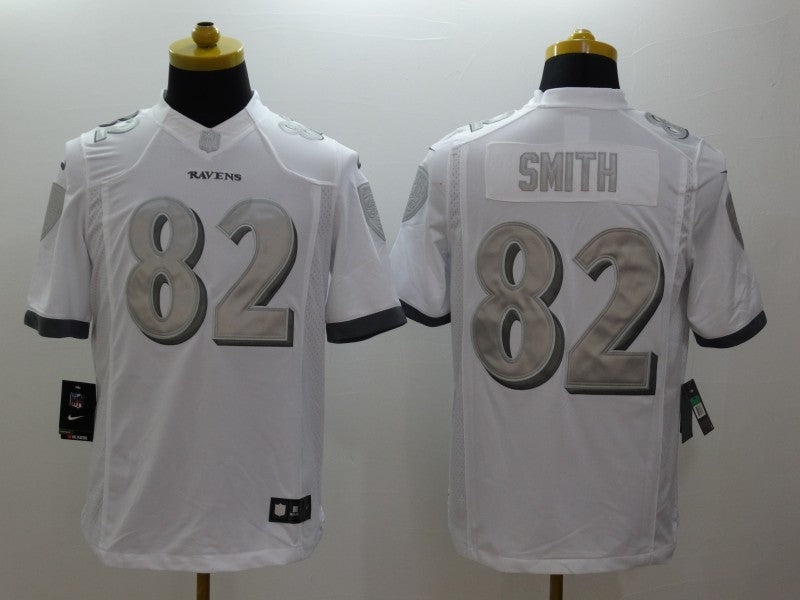 Men’s Baltimore Ravens Torrey Smith #82 White Jersey
