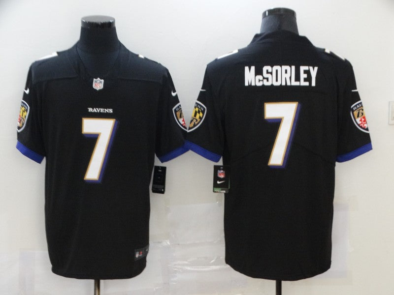 Men’s Baltimore Ravens Trace McSorley #7 Black Jersey