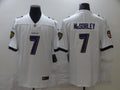 Men’s Baltimore Ravens Trace McSorley #7 White Jersey