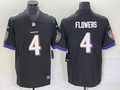 Men’s Baltimore Ravens Zay Flowers #4 Black Team Jersey