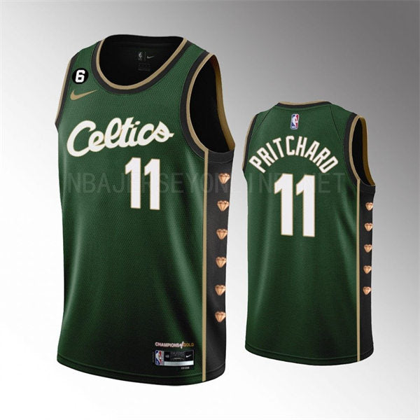 Mens Boston Celtics #11 Payton Pritchard Nike Green 2022-23 City Edition Swingman Jersey