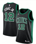 Mens Boston Celtics #12 Chris Cenac Jr.  Black Statement Edition Swingman Jersey