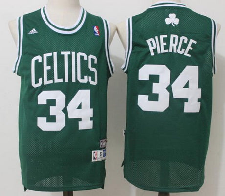 Men’s Boston Celtics #34 Paul Pierce Green Hardwood Classics Soul Swingman Stitched NBA Throwback Jersey