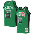Men’s Boston Celtics #5 Kevin Garnett Kelly Green 2007-08 Hardwood Classics Alternate Jersey