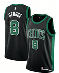 Mens Boston Celtics #8 Paul George Black Statement Edition Swingman Jersey