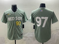 Men’s Boston Red Sox Brian Rose #97 Gray 2025 City Connect Limited Retired Jersey