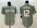 Men’s Boston Red Sox Connor Wong #12 Gray 2025 City Connect Limited Jersey
