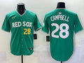 Men’s Boston Red Sox Kristian Campbell #28 Green 2025 City Connect Jersey