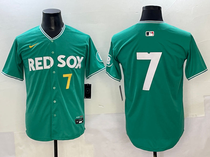 Men’s Boston Red Sox Masataka Yoshida #7 Green 2025 City Connect Limited Jersey