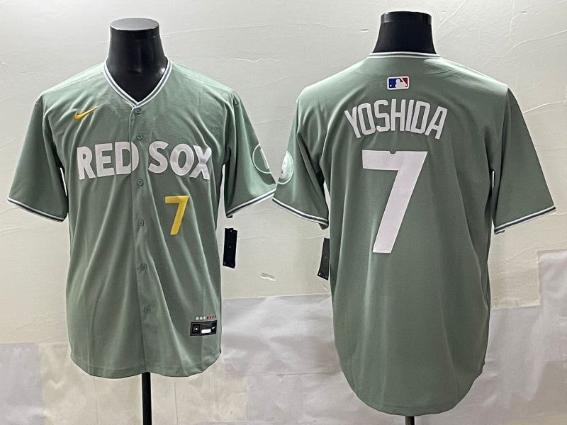 Men’s Boston Red Sox Masataka Yoshida N#7 Gray 2025 City Connect Limited Jersey