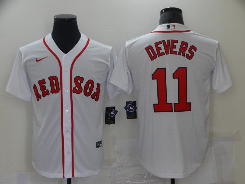 Men’s Boston Red Sox Rafael Devers #11 White Baseball Jersey