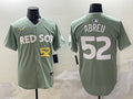 Men’s Boston Red Sox Wilyer Abreu #52 Gray 2025 City Connect Limited Jersey