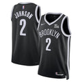 Mens Brooklyn Nets #2 Cameron Johnson Nike Black Icon Edition Player Jersey