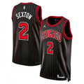 Mens Chicago Bulls #2 Collin Sexton Black Statement Edition Swingman Jersey