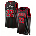 Mens Chicago Bulls #22 Anfernee Simons Black Statement Edition Swingman Jersey